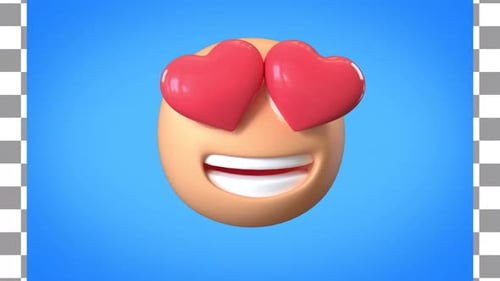 Animated 3D Emoji Faces Expressing Various Emotions