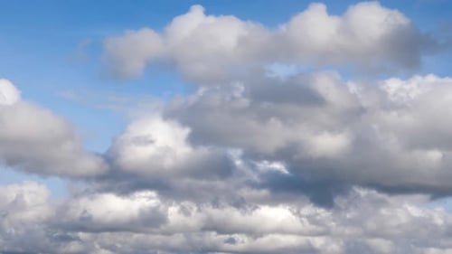 Clouds Flying on Blue Sky