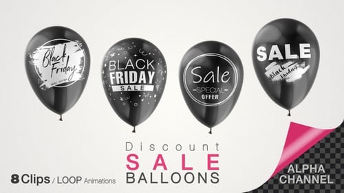 Black Friday Discount Sale Balloons