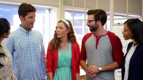 Team Brainstorming and Collaborating in Modern Workplace