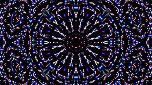 Dynamic Shimmering Abstract Kaleidoscope Loop Background
