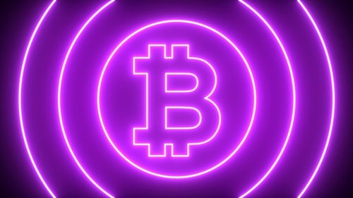 4k Neon Bitcoin Loop