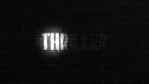Thriller Word In Darkness Wall Background