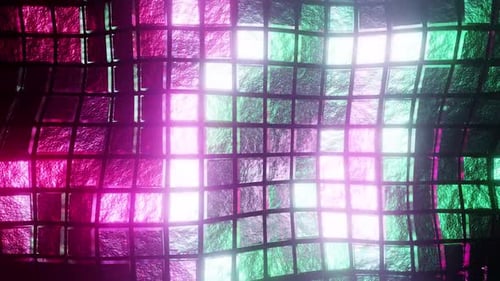 Seamless Pulsating Neon Grid Light Loop