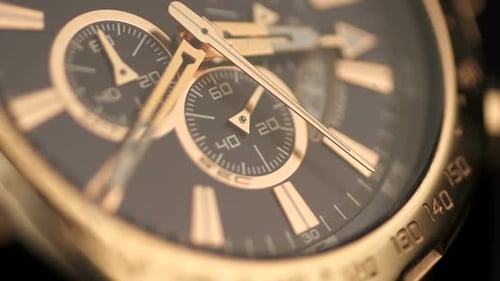 Elegant Gold Watch Close Up