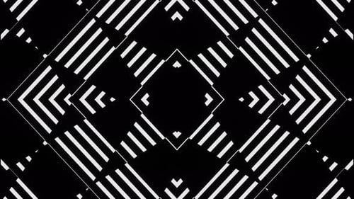 Abstração pulsante em preto e branco