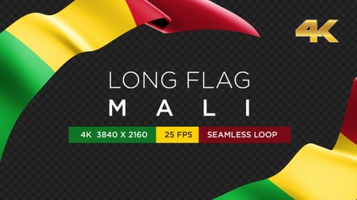 Animated Waving Flag Ribbon Lower Third and Frame Elements