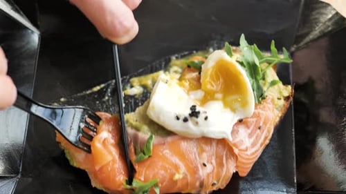 Brunch Toast with Avocado, Salmon, and Egg