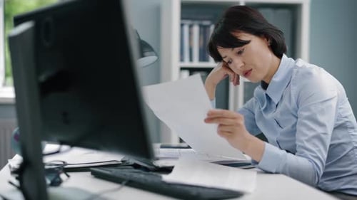 Woman Boring at Work