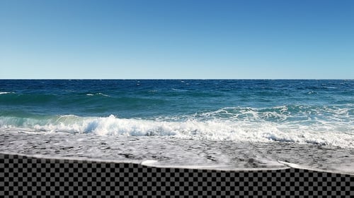 Beach Waves with Transparent Land - V2