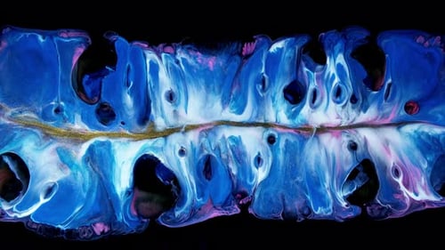 Abstract Fluid Art with Dynamic Paint Blends