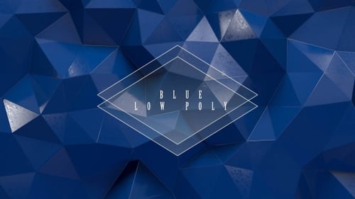 Dynamic Blue Low-Poly Background Loop