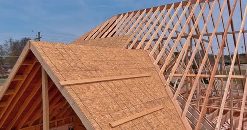 New Home Construction Aerial View