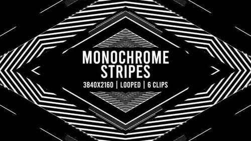 Monochrome Stripes 4K VJ Pack