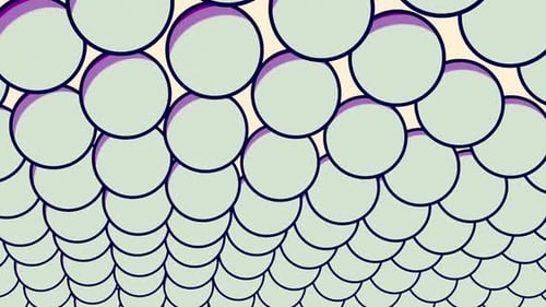 Silhouettes of Blue Spheres in Cartoon Style