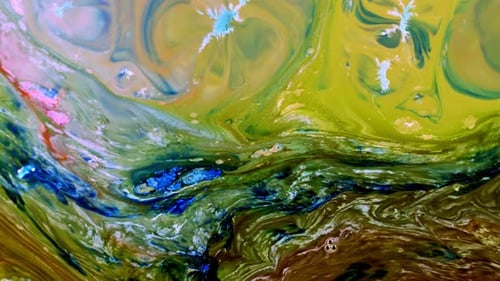 Abstract Colorful Ink Swirling Background