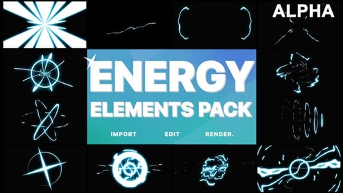 Dynamic Hand-Drawn Lightning and Energy Flash Elements