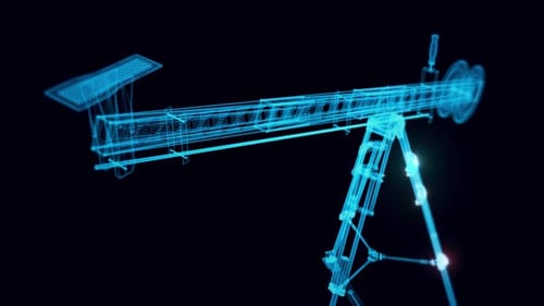 Caméra Crane Hologram Close Up 4k