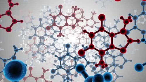 Abstract 3D Molecular Structures Animation for Science and Research