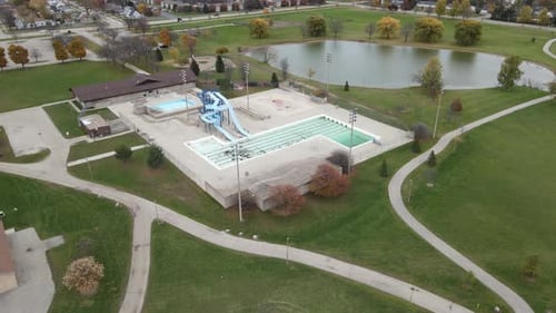 Luftbild des Erholungszentrums Anderson Park in Kenosha, Wisconsin