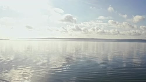Drone Over Clam And Tranquil Lake