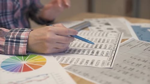 Business Woman Working with Analysis Chart