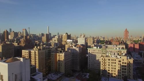 Establishing Shot of High Rise Skyscrapers in City Metropolis