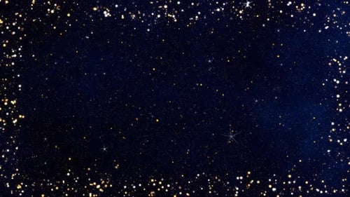 Elegant Golden Particle Glitter Frame for Festive Celebrations