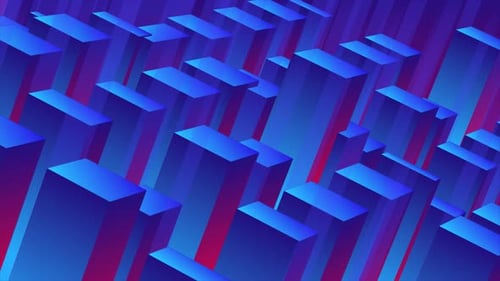 Dynamic Abstract Blue Geometric Blocks Background
