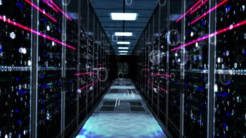 Flug durch die Serverraum-Schleife