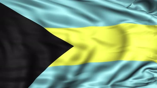 Realistic Waving Flag of The Bahamas