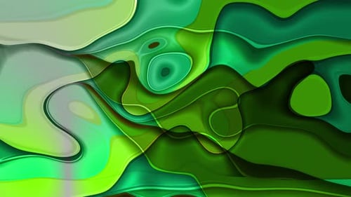 Abstract Gradient Green Colorful Smooth Liquid Animation 4k Background