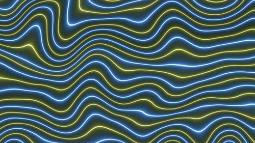 Abstract Neon Wavy Lines Animated Background