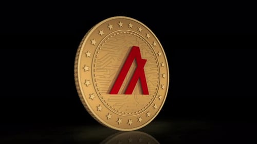 Algorand Algo Kryptowährung Goldmünze 3d