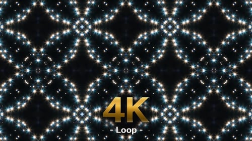 Shimmering Light Particles Kaleidoscope Loop Background