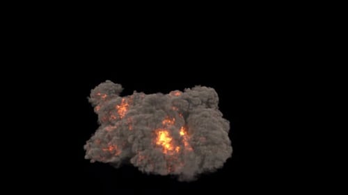 Realistic Dynamic Explosion with Fire and Smoke Visual Effect
