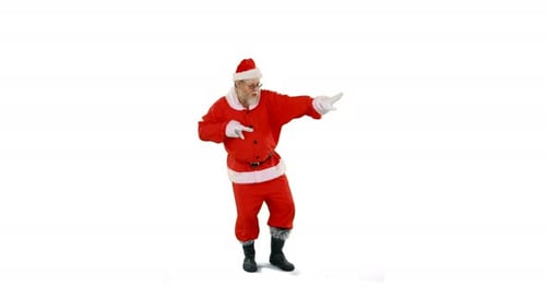 Happy Santa Claus Gesturing on White Background