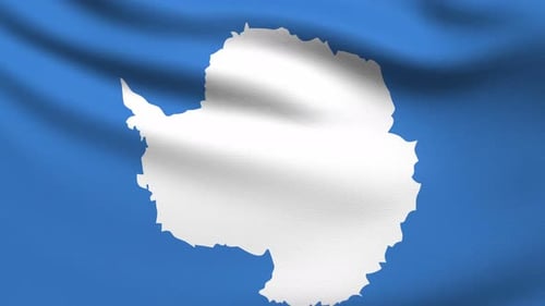Realistic Waving Flag of Antarctica Loop
