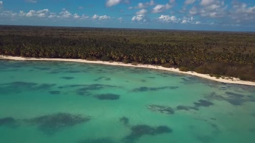 4k 24fps Caribbean Drone Shoot Of The Beach With Blue Water 1