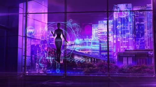 Intrigue Fantastique Avec Android Et Bioengineering Infographies 4K