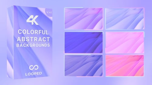 Colorful Abstract Fluid Waves Looping Background Animation