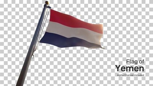 Realistic Waving Flag with Alpha Channel