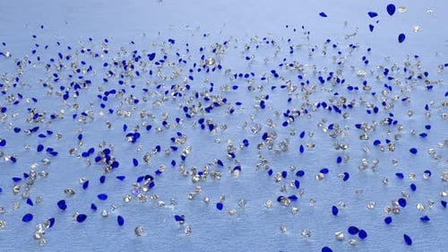 Falling Diamonds and Blue Gems Scattering on Light Blue