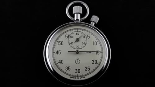 Mechanical Stopwatch Two Button on a Black Background