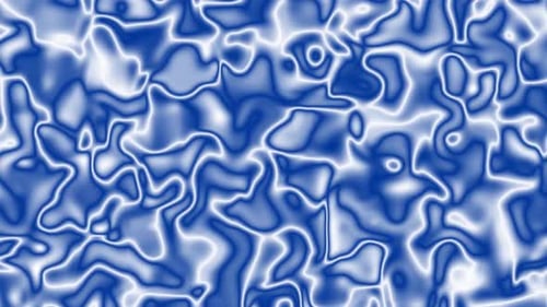 Abstract Blue and White Glowing Fluid Lines Background Loop