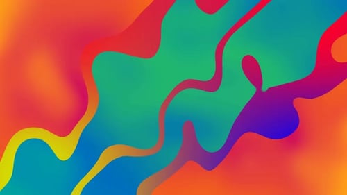 Vibrant Abstract Fluid Color Waves Animated Background Loop