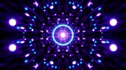 Abstract Glowing Light Tunnel Digital Background