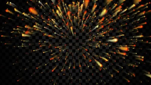 Golden Particle Burst Overlay Effect