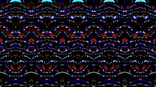 Abstract Digital Neon Wave Pattern Background Loop