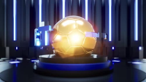 Dynamic Sports Logo Reveal with Golden Ball